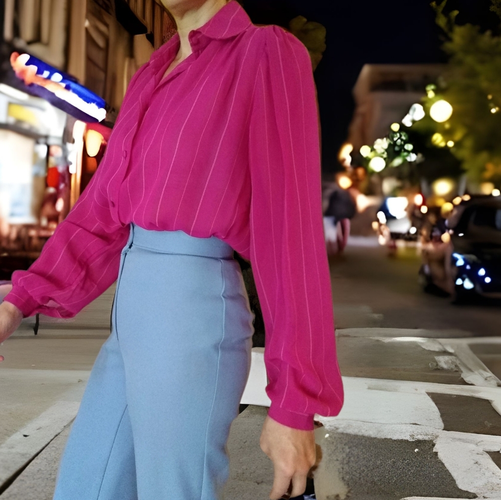 Vtg 60s Blouse